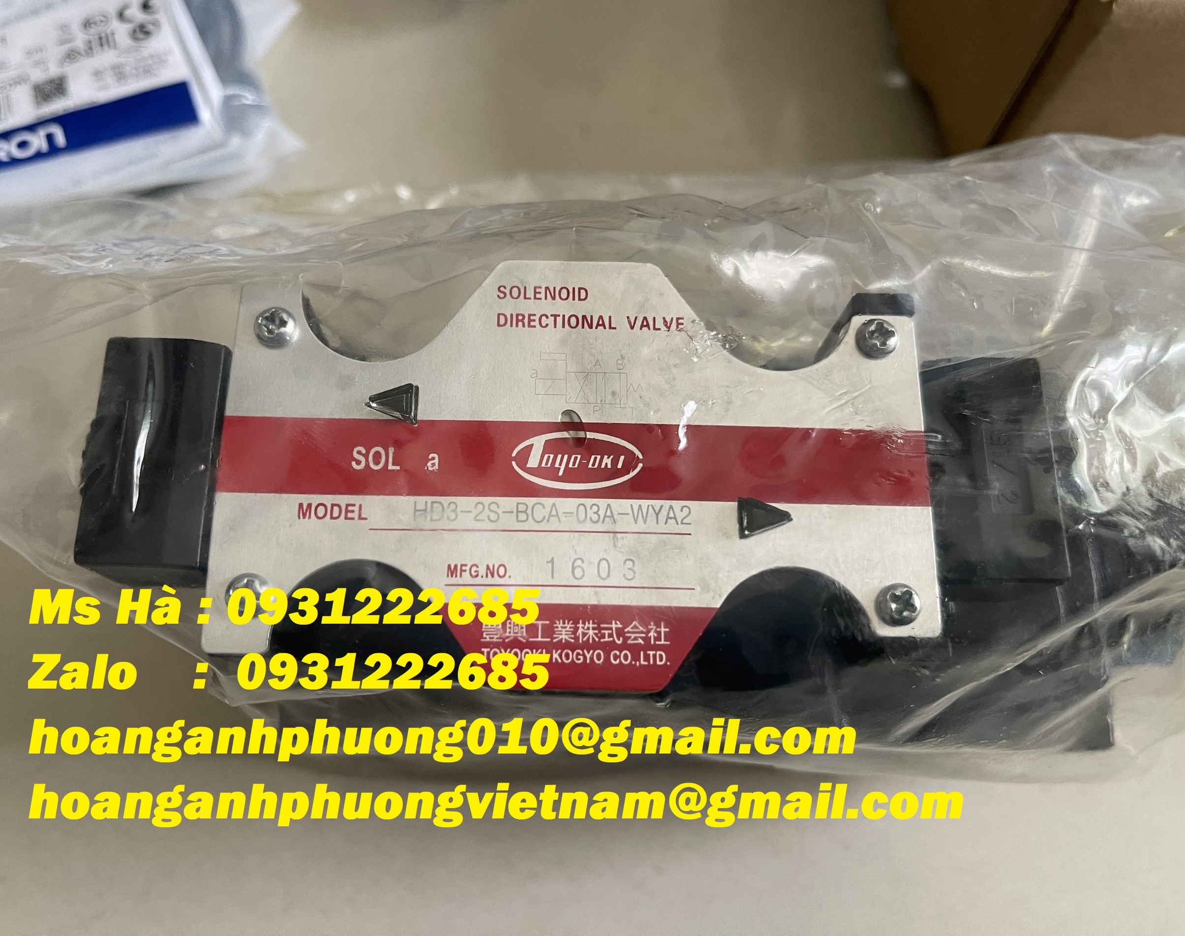 TOYOOKI van solenoid mới 100% dòng nhập khẩu HD3-2S-BCA-03A-WYA2